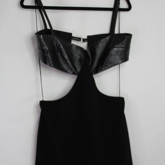 Alexis Marsella Dress Black Square Neck Midi Cutout Size Large - Picture 4 of 14